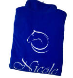 Damesfleecevest met paardenlijntekening & naam